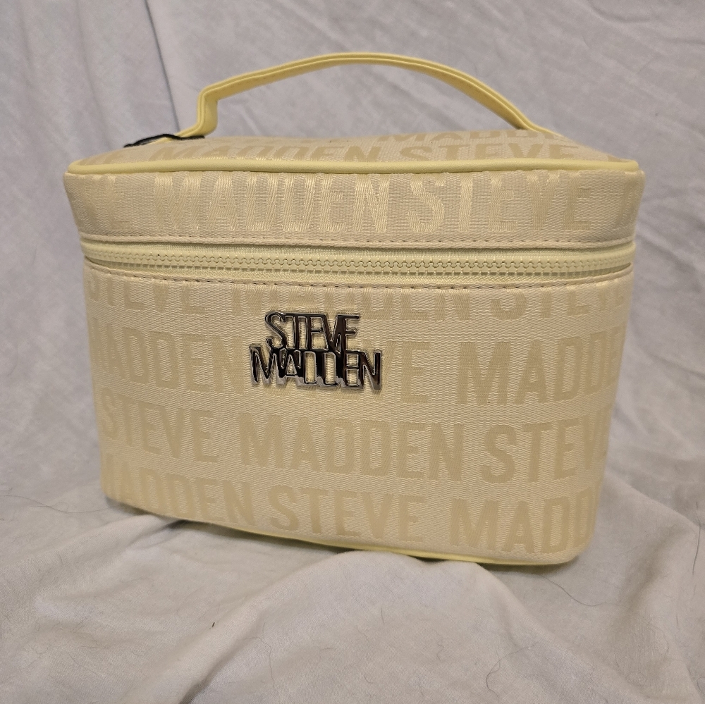 Steve Madden Yellow Logo Train Case